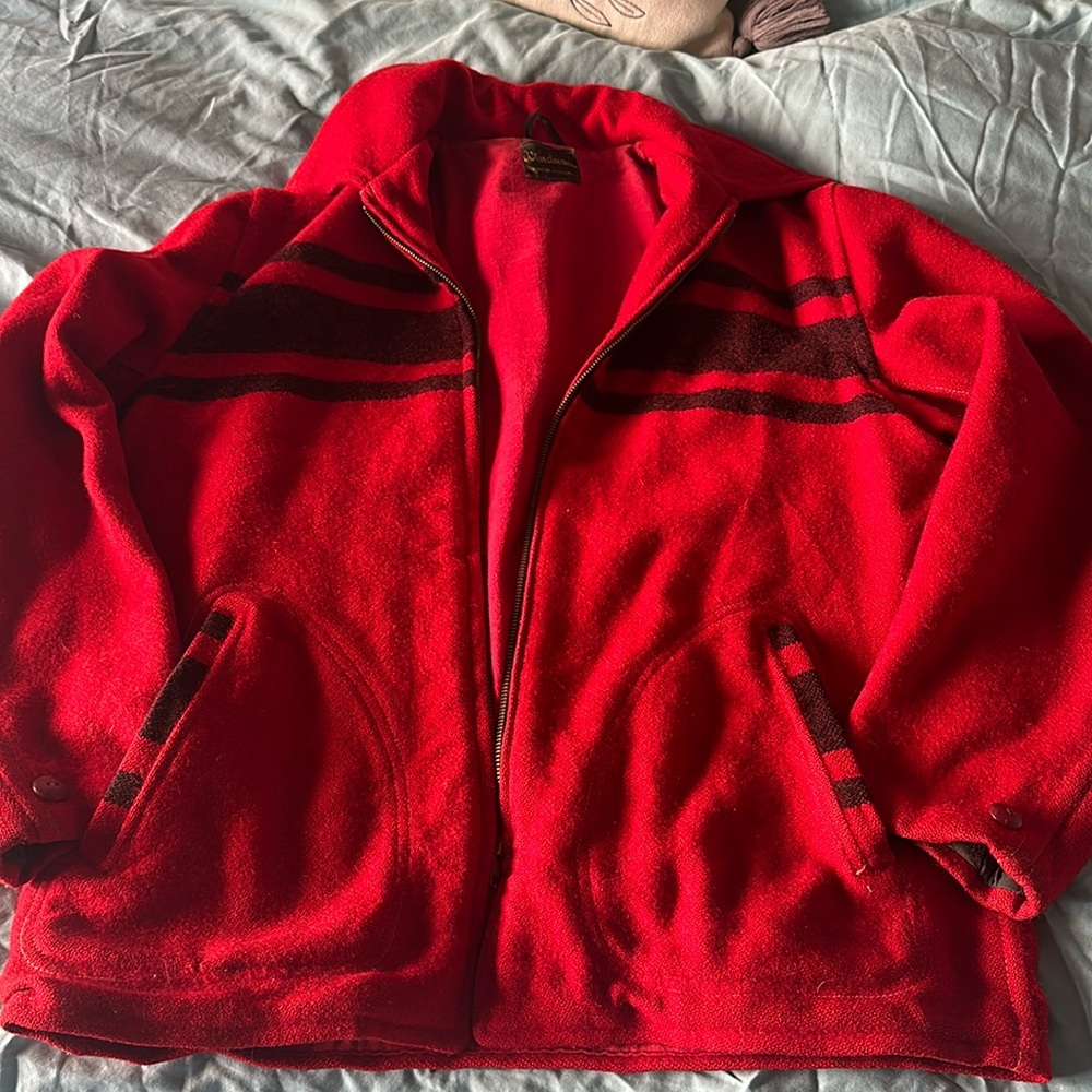 Red windward wool jacket